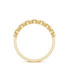 Natural Citrine Diamond Half Eternity Ring with Certificate AAA - Rosec Jewels