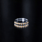 Genuine Marquise Citrine Half Eternity Ring with Diamond AAA - Rosec Jewels
