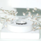 Natural Marquise Black Spinel Diamond Half Eternity Ring AAA - Rosec Jewels