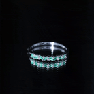 Rosec Jewels-Marquise Emerald and Diamond Half Eternity Ring
