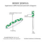 Rosec Jewels-Marquise Emerald and Diamond Half Eternity Ring