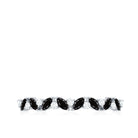 Marquise Created Black Diamond and Diamond Half Eternity Ring AAAA ( Synthetic ) - Rosec Jewels