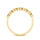 Marquise London Blue Topaz Anniversary Ring with Diamond AAA - Rosec Jewels
