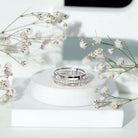 Moissanite Wedding Band in Pinpoint Setting D-VS1 - Rosec Jewels