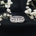 Moissanite Wedding Band in Pinpoint Setting D-VS1 - Rosec Jewels