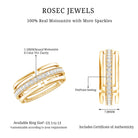 Moissanite Wedding Band in Pinpoint Setting D-VS1 - Rosec Jewels