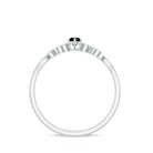 Black Onyx and Diamond Nature Inspired Promise Ring AAA - Rosec Jewels