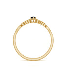 Black Onyx and Diamond Nature Inspired Promise Ring AAA - Rosec Jewels