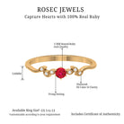 Certified Ruby and Diamond Leaf Branch Promise Ring Ruby - ( AAA ) - Quality - Rosec Jewels