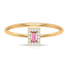 Rosec Jewels-Natural Pink Tourmaline Dainty Promise Ring with Diamond Accent