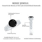 Nature Inspired 2 Carat Lab Grown Black and White Diamond Engagement Ring AAAA ( Synthetic ) - Rosec Jewels