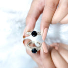 Nature Inspired 2 Carat Lab Grown Black and White Diamond Engagement Ring AAAA ( Synthetic ) - Rosec Jewels