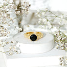 Nature Inspired 2 Carat Lab Grown Black and White Diamond Engagement Ring AAAA ( Synthetic ) - Rosec Jewels