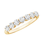 Natural Diamond Half Eternity Band Ring for Women Natural - ( HI-SI ) - Rosec Jewels