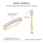Natural Diamond Half Eternity Band Ring for Women Natural - ( HI-SI ) - Rosec Jewels