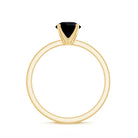 Natural 2 Carat Black Onyx Engagement Ring For Women AAA - Rosec Jewels