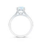 Designer Moonstone Engagement Ring with Diamond Side Stones AAA - Rosec Jewels