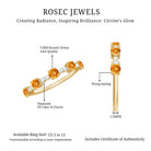 Rosec Jewels-Natural Citrine Diamond Half Eternity Ring for Anniversary