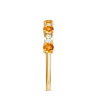 Rosec Jewels-Natural Citrine Diamond Half Eternity Ring for Anniversary