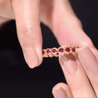 2 CT Bezel Set Round Shape Created Ruby Eternity Ring AAAA - Rosec Jewels