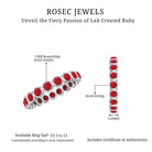 Bezel Set Round Shape Lab Created Ruby Eternity Ring AAAA - Rosec Jewels