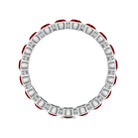 2 CT Bezel Set Round Shape Created Ruby Eternity Ring AAAA - Rosec Jewels
