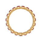 2 CT Bezel Set Round Shape Created Ruby Eternity Ring AAAA - Rosec Jewels