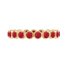 2 CT Bezel Set Round Shape Created Ruby Eternity Ring AAAA - Rosec Jewels