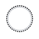 Certified Real Black Spinel Eternity Stackable Ring AAA - Rosec Jewels