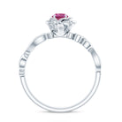 Rosec Jewels-Nature Inspired Pink Tourmaline and Diamond Engagement Ring