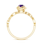 Rosec Jewels-1/2 CT Floral Inspired Amethyst and Diamond Engagement Ring