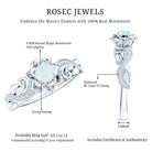Natural Moonstone Rose Flower Engagement Ring With Diamond AAA - Rosec Jewels