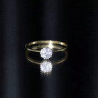 1 CT Moissanite Solitaire Ring in Lotus Basket Setting D-VS1 - Rosec Jewels