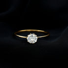 1 CT Moissanite Solitaire Ring in Lotus Basket Setting D-VS1 - Rosec Jewels