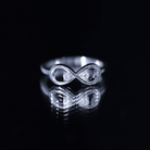 Minimalist Moissanite Infinity Promise Ring D-VS1 - Rosec Jewels