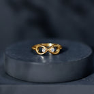 Minimalist Moissanite Infinity Promise Ring D-VS1 - Rosec Jewels