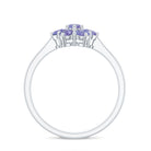 Rosec Jewels-Natural Tanzanite Flower Cluster Engagement Ring