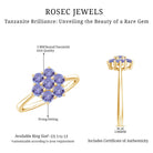 Rosec Jewels-Natural Tanzanite Flower Cluster Engagement Ring