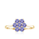 Rosec Jewels-Natural Tanzanite Flower Cluster Engagement Ring