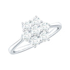 Rosec Jewels-Natural Diamond Flower Cluster Engagement Ring for Women