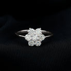 Rosec Jewels-Natural Diamond Flower Cluster Engagement Ring for Women