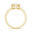 Certified 8 MM Cushion Cut Moissanite Solitaire Engagement Ring D-VS1 - Rosec Jewels
