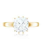 Certified 8 MM Cushion Cut Moissanite Solitaire Engagement Ring D-VS1 - Rosec Jewels