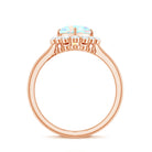 Certified Real Ethiopian Opal Heart Shaped Engagement Ring with Diamond Halo AAA - Rosec Jewels