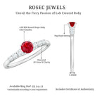 Graduated Style Lab Created Ruby and Diamond Promise Ring AAAA - Rosec Jewels