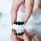 Rosec Jewels-Oval Shaped Black Onyx 5 Stone Anniversary Ring