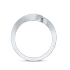 Real Moonstone Bypass Engagement Ring with Diamond AAA - Rosec Jewels