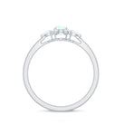 Real Ethiopian Rainbow Opal Diamond Promise Ring with Certificate AAA - Rosec Jewels