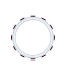 Genuine Baguette Ruby Diamond Eternity Ring for Women AAA - Rosec Jewels