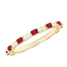 Genuine Baguette Ruby Diamond Eternity Ring for Women AAA - Rosec Jewels